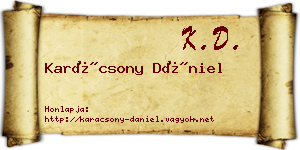 Karácsony Dániel névjegykártya