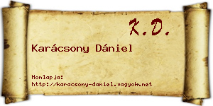 Karácsony Dániel névjegykártya